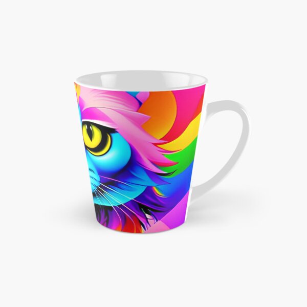 Item preview, Graffiti Inspired Art - abstract colorful cat looking at you designed and sold by SpartanDStore.