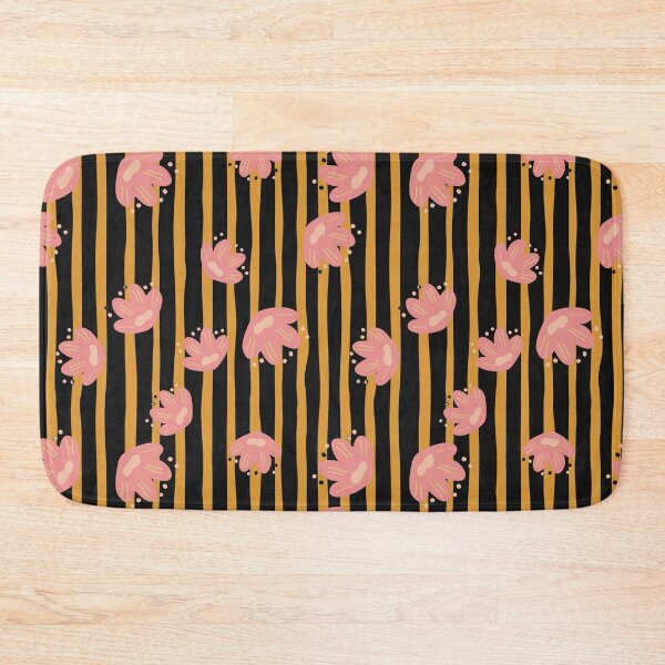 Item preview, Yellow Lines & Pink Flower ; Bohemian Pattern designed and sold by PatternInArt.