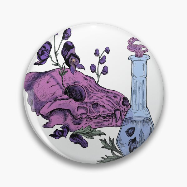 Item preview, Aconite Wolf Skull (Color) designed and sold by NelRiott.