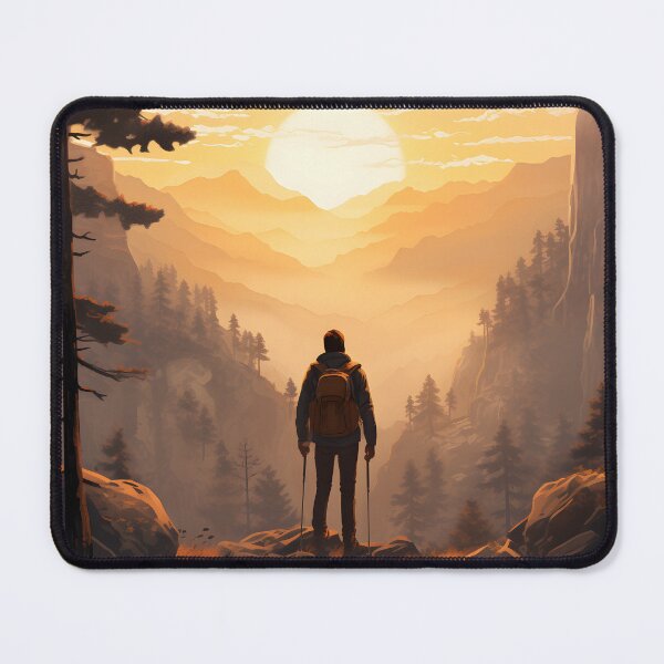 Item preview, Hiking in Autumn: A Solitary Trek through the Foggy Forest designed and sold by Shirtastically.