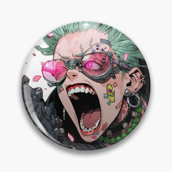 Item preview, Angry Cyberpunk Rocker Chick designed and sold by bubblegoth.