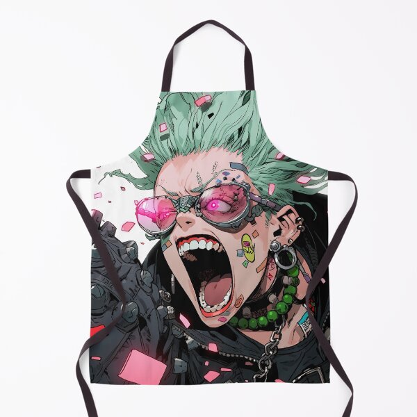 Item preview, Angry Cyberpunk Rocker Chick designed and sold by bubblegoth.