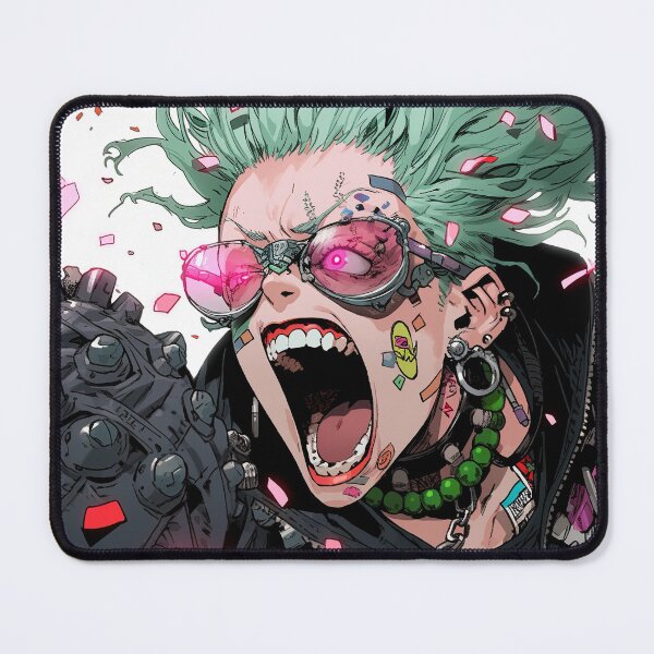 Item preview, Angry Cyberpunk Rocker Chick designed and sold by bubblegoth.