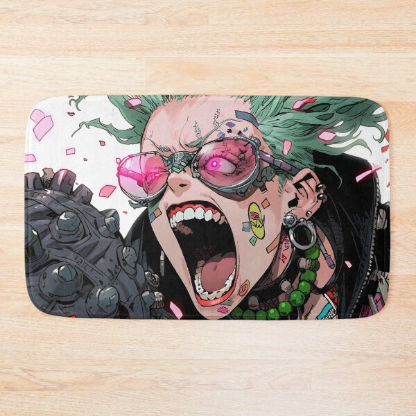 Item preview, Angry Cyberpunk Rocker Chick designed and sold by bubblegoth.