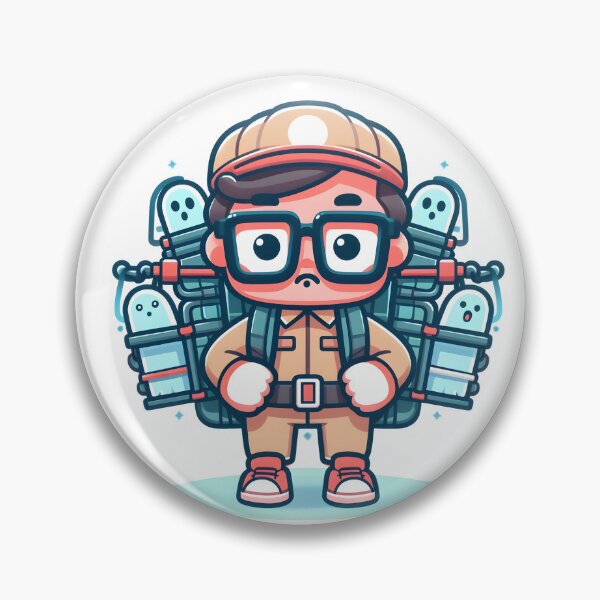 Artikelvorschau, Kawaii Ghost Hunter: Trägt eine übergroße Brille und einen Rucksack voller Geisterfallen entworfen und verkauft von CanvasCutie.
