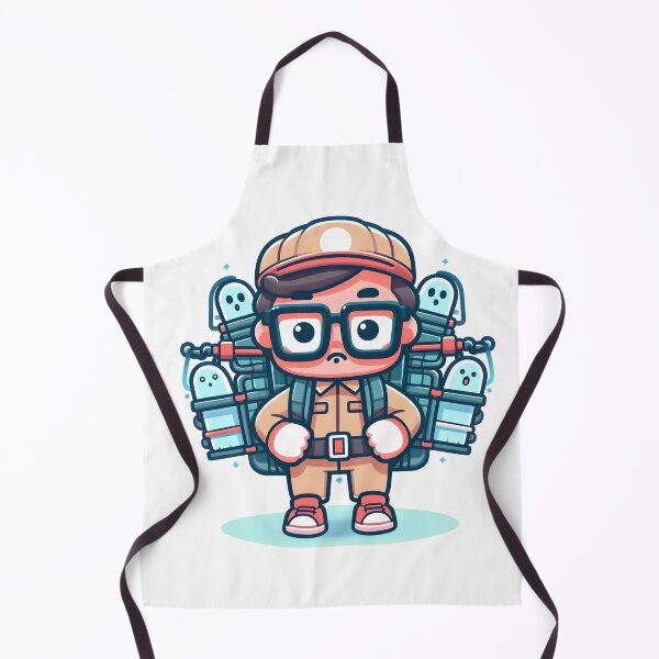 Item preview, Kawaii Ghost Hunter: Wearing Oversized Glasses And A Backpack Filled With Ghost Traps designed and sold by CanvasCutie.