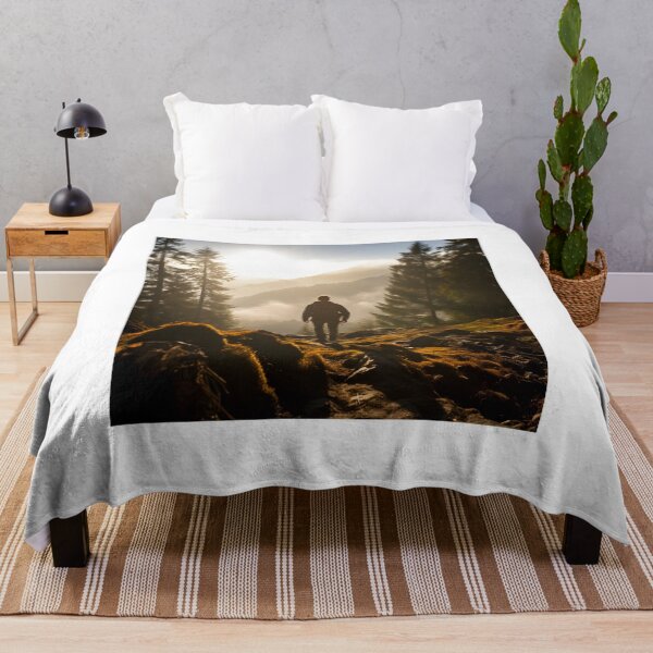 Item preview, Hiking in Autumn: A Solitary Trek through the Foggy Forest designed and sold by Shirtastically.