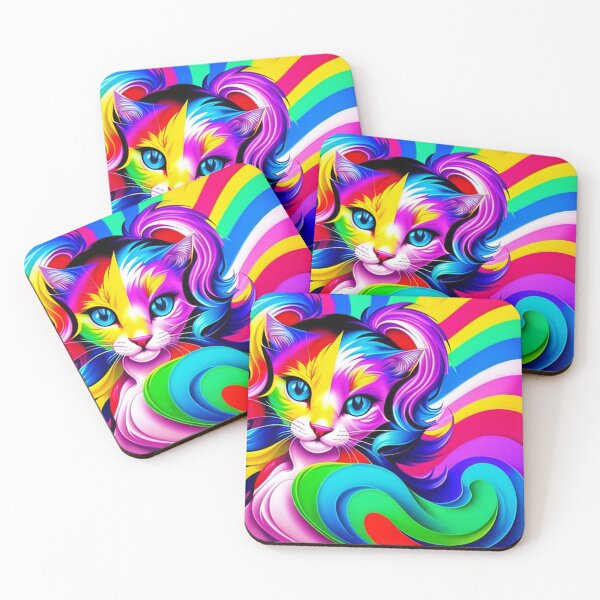 Item preview, Graffiti Inspired Cat - cute colorful cat with rainbow colors designed and sold by ZenReiArt.