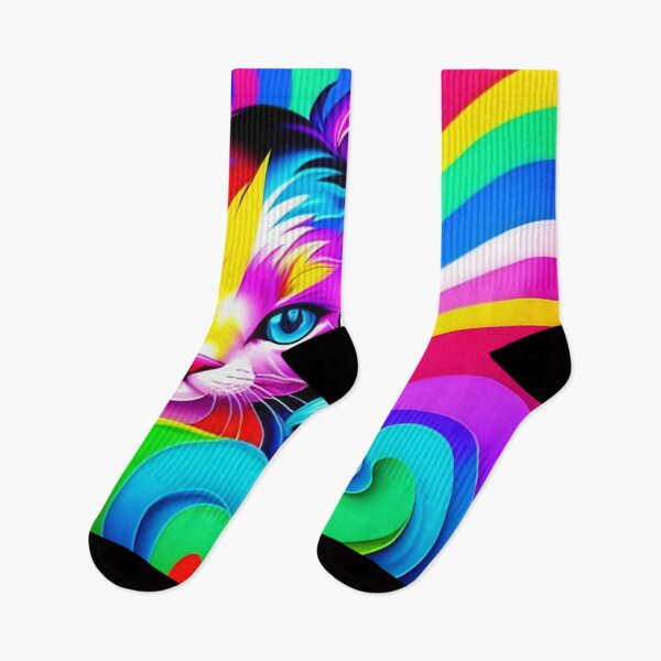 Item preview, Graffiti Inspired Cat - cute colorful cat with rainbow colors designed and sold by SpartanDStore.
