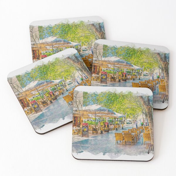 Item preview, Puerto Pollensa Mallorca Watercolour Effect designed and sold by GG WALL ART.