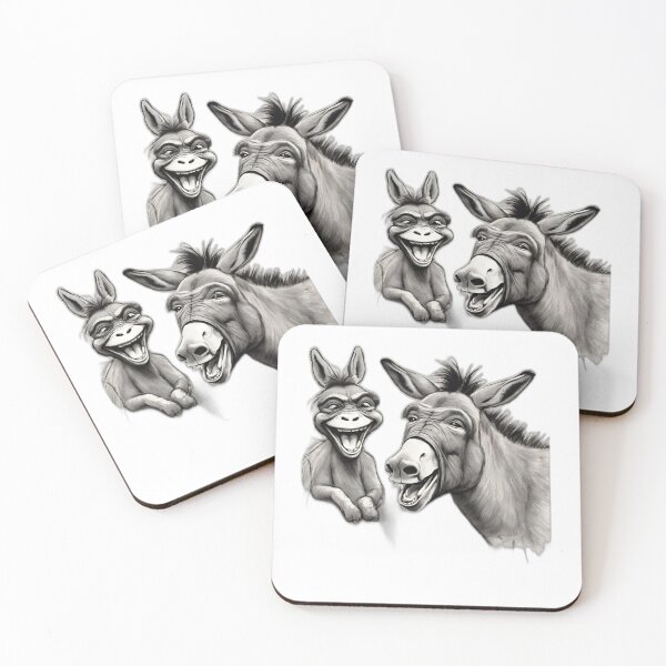 Item preview, Cute Donkey face laugh at monkey shrek Donkeys make me happy designed and sold by Catana lover.