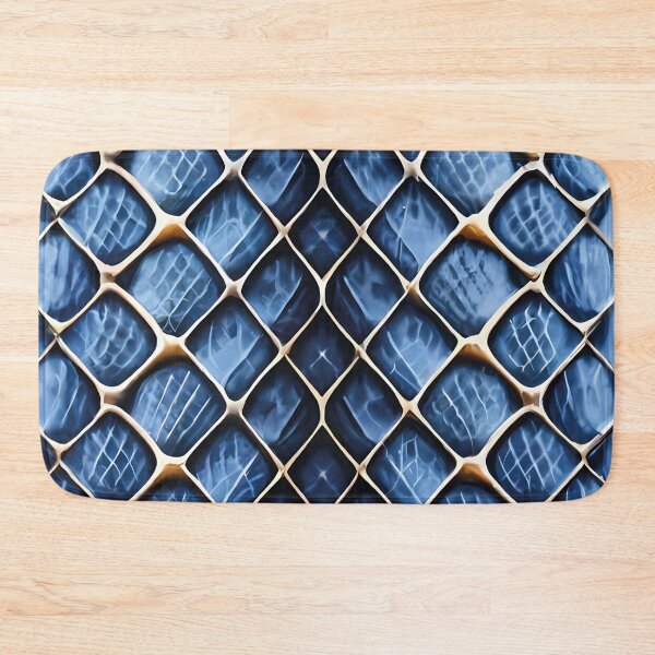 Item preview, Printed blue leather snake skin pattern designed and sold by brokenpones.