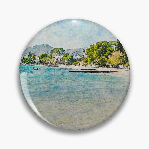 Item preview, Puerto Pollensa Mallorca Watercolour Effect designed and sold by GG WALL ART.