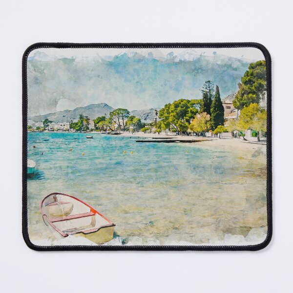 Item preview, Puerto Pollensa Mallorca Watercolour Effect designed and sold by GG WALL ART.