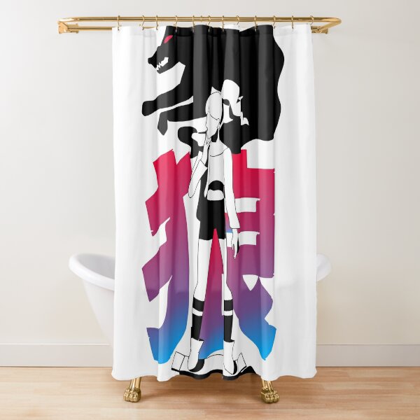 Silhouette shower Curtain Frog Shadow Silhouette