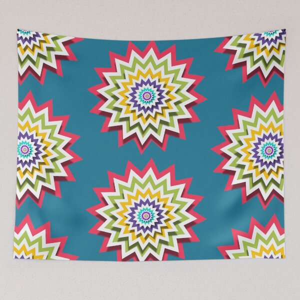 Item preview, Multicolour flower shape art customized designed and sold by theparkfact0.