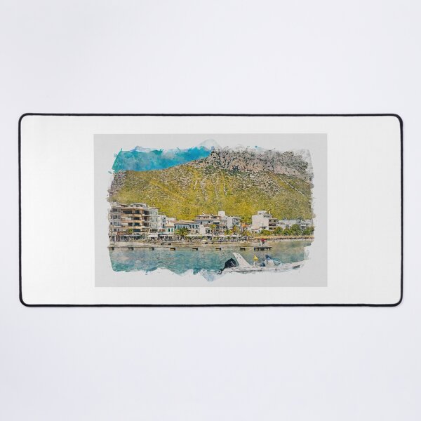 Item preview, Puerto Pollensa Mallorca Watercolour Effect designed and sold by GG WALL ART.