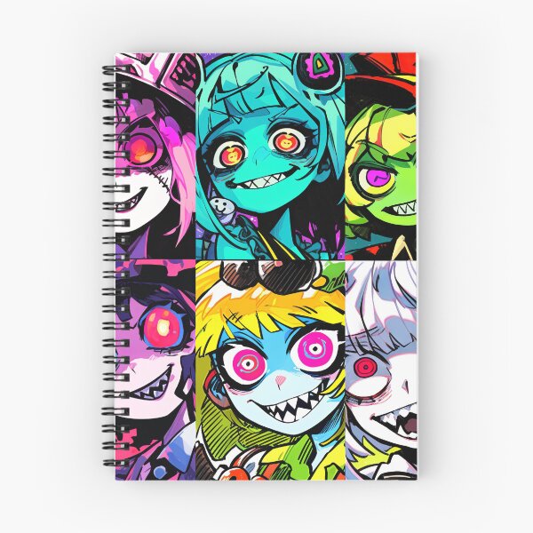 Item preview, Psychedelic Neon Grunge Anime Faces designed and sold by bubblegoth.