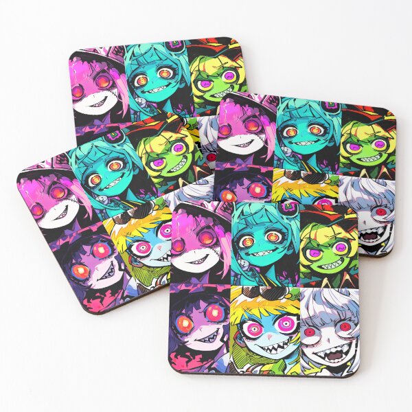Item preview, Psychedelic Neon Grunge Anime Faces designed and sold by bubblegoth.