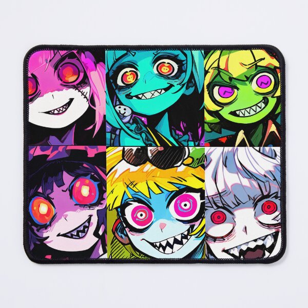Item preview, Psychedelic Neon Grunge Anime Faces designed and sold by bubblegoth.