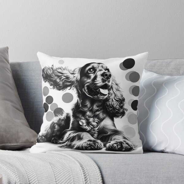 Artikelvorschau, Cocker Spaniel Essence in Monochrome entworfen und verkauft von PawspectCreate.