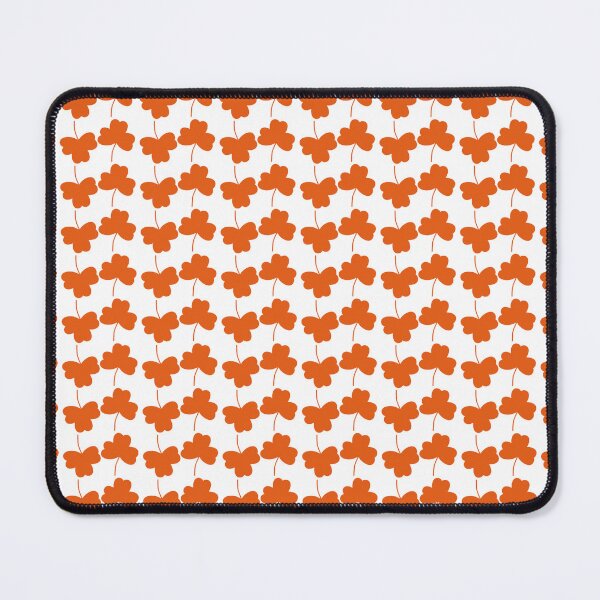 Item preview, Feeling Cloverly Orange: Orange Shamrock Clover Pattern on White designed and sold by IraNiva.