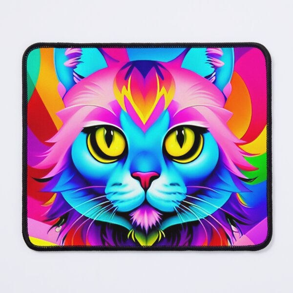Item preview, Graffiti Inspired Art - abstract colorful cat looking at you designed and sold by SpartanDStore.