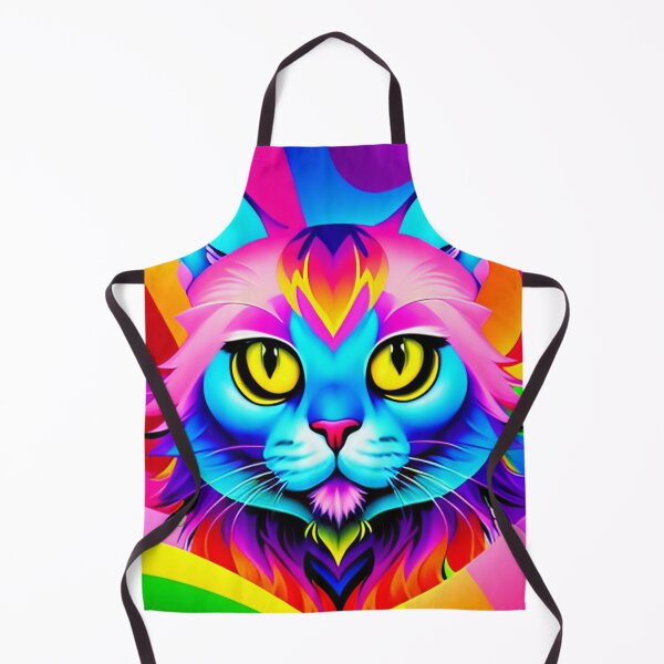 Item preview, Graffiti Inspired Art - abstract colorful cat looking at you designed and sold by ZenReiArt.