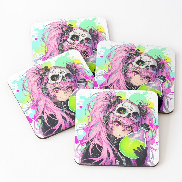 Item preview, Neon Cyber Alchemy Anime Girl designed and sold by bubblegoth.