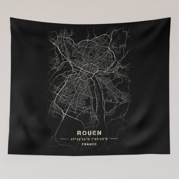 Item preview, Map of Rouen Black and white designed and sold by Jerhus.