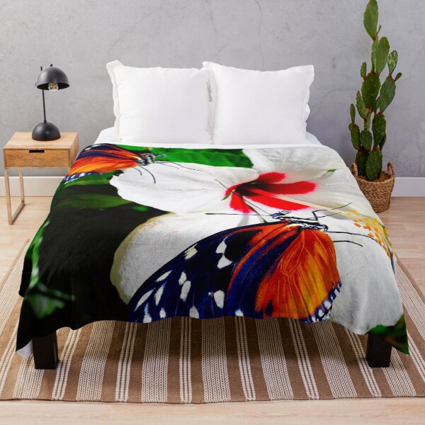 Item preview, Two Heliconius hecate butterflies pollinating a Hibiscus flower designed and sold by Peter Etchells.