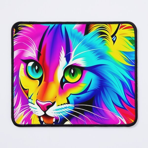 Item preview, Psychedelic Art Cat Graffiti - colorful cat face designed and sold by ZenReiArt.