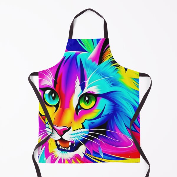 Item preview, Psychedelic Art Cat Graffiti - colorful cat face designed and sold by ZenReiArt.