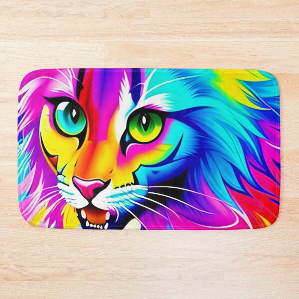 Item preview, Psychedelic Art Cat Graffiti -  colorful cat face designed and sold by ZenReiArt.