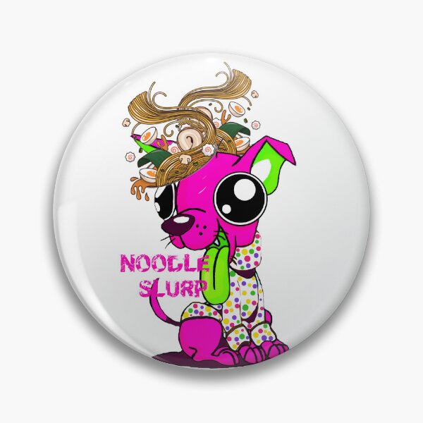 Artikelvorschau, Nudelschlürfen, lustig süß, „Think Noodles“ Pink Dog, Gaming entworfen und verkauft von IDoMatterROSASS.