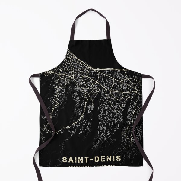 Item preview, Map of Saint-Denis la Reunion Black and white designed and sold by Jerhus.