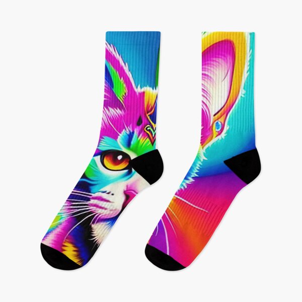 Item preview, Psychedelic Kitty Graffiti Art - Cute Colorful Cat Abstract Art designed and sold by SpartanDStore.