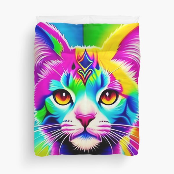 Item preview, Psychedelic Kitty Graffiti Art - Cute Colorful Cat Abstract Art designed and sold by SpartanDStore.