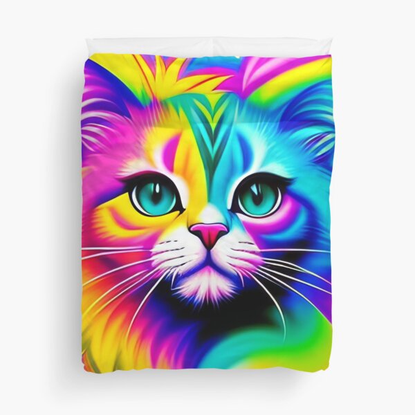 Item preview, Psychedelic Bright Cute and Vibrant Kitty Graffiti Inspired art designed and sold by SpartanDStore.
