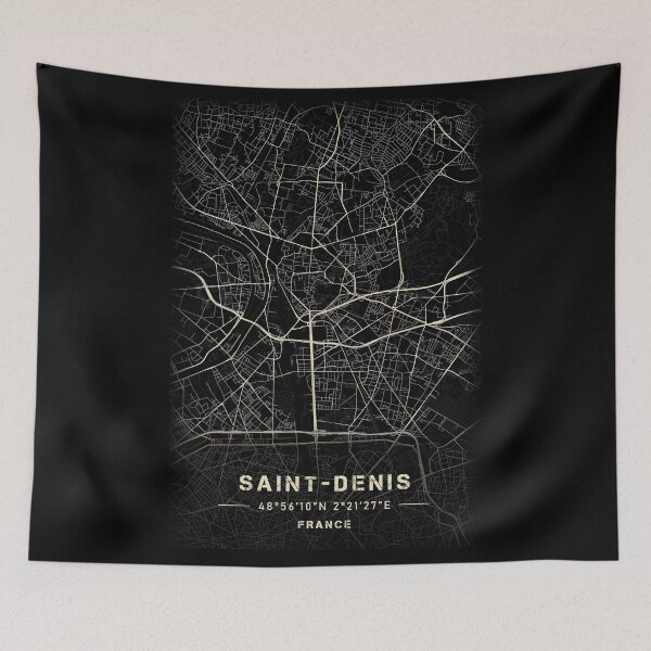 Item preview, Map of Saint-Denis Black and white designed and sold by Jerhus.