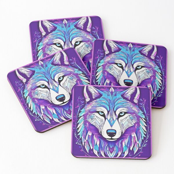 Item preview, Cool-Toned Wolf Art designed and sold by Health And Fitness Posts e-Store.