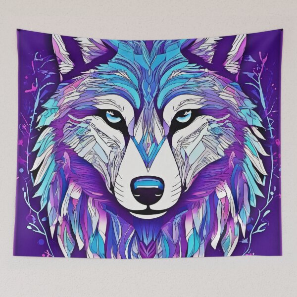 Item preview, Cool-Toned Wolf Art designed and sold by Health And Fitness Posts e-Store.