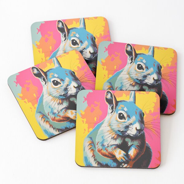 Item preview, Eastern Gray Squirrel portraits art. animal colorful. Animal throw pillow.  designed and sold by formform.