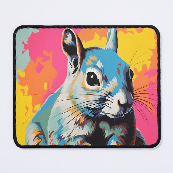 Item preview, Eastern Gray Squirrel portraits art. animal colorful. Animal throw pillow.  designed and sold by formform.