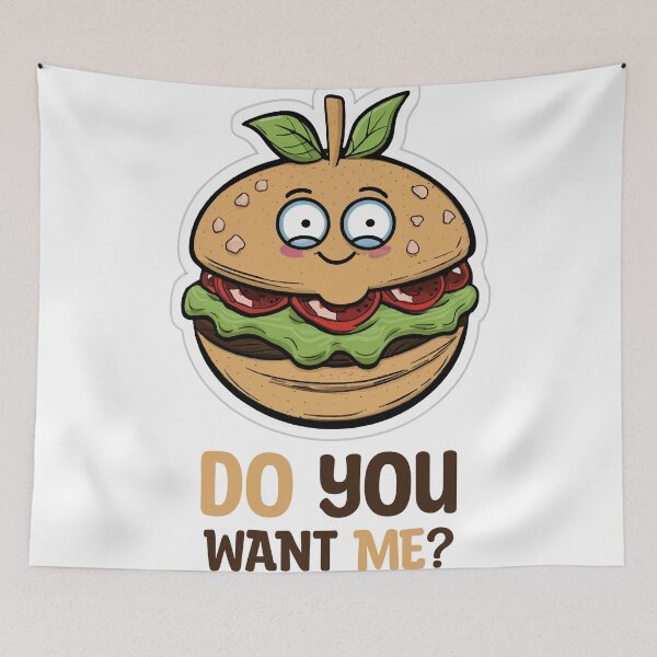 Item preview, Hamburguesa de comida divertida Pegatina designed and sold by NArtdesigns.
