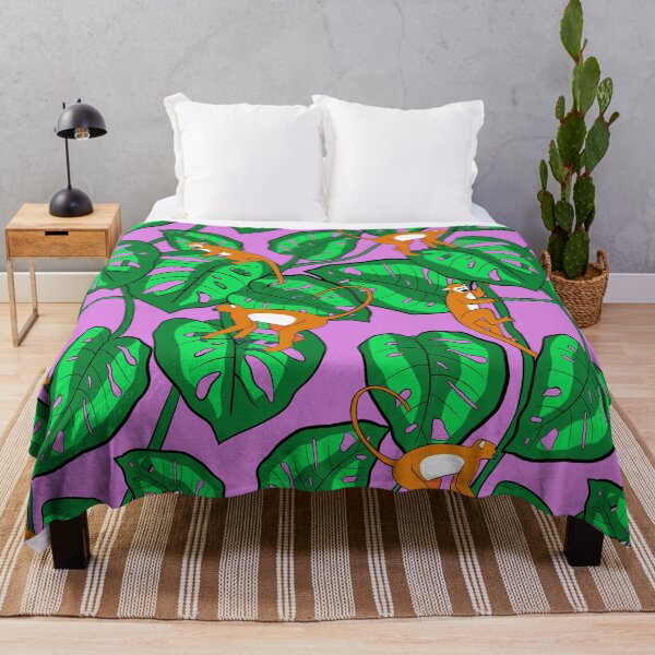 Artikelvorschau, Monstera-Affenmuster in Pink entworfen und verkauft von Andrea Turner.