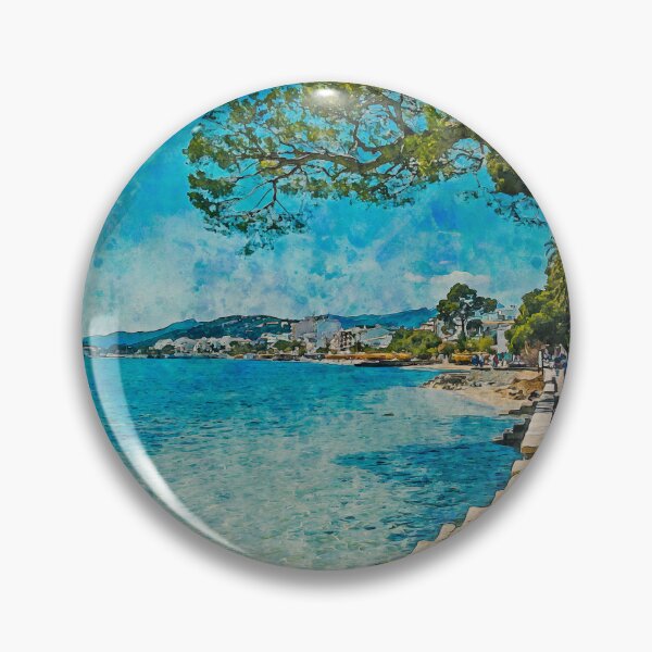 Item preview, Puerto Pollensa Mallorca Watercolour Effect designed and sold by GG WALL ART.