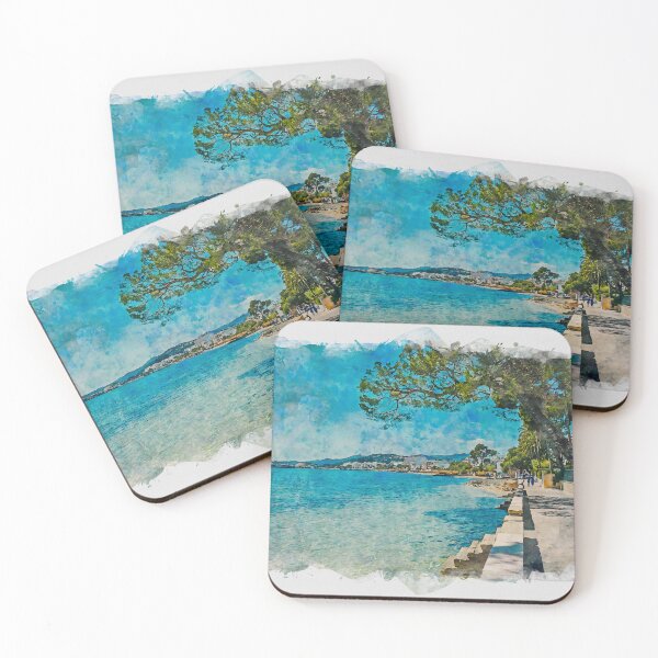 Item preview, Puerto Pollensa Mallorca Watercolour Effect designed and sold by GG WALL ART.