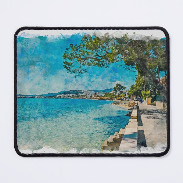 Item preview, Puerto Pollensa Mallorca Watercolour Effect designed and sold by GG WALL ART.