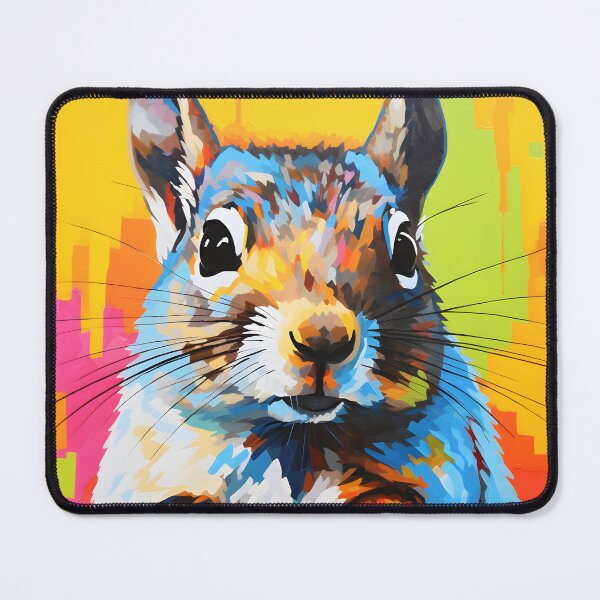 Item preview, Eastern Gray Squirrel portraits art. animal colorful. Animal throw pillow.  designed and sold by formform.